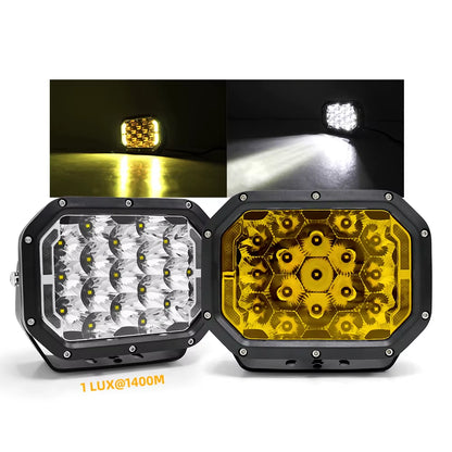 1400M 13000LM Combo 7'' Inch Led Spotlight 4X4 Offroad 4WD Truck Tractor Excavator Square Led Fog Driving Lights for Scania