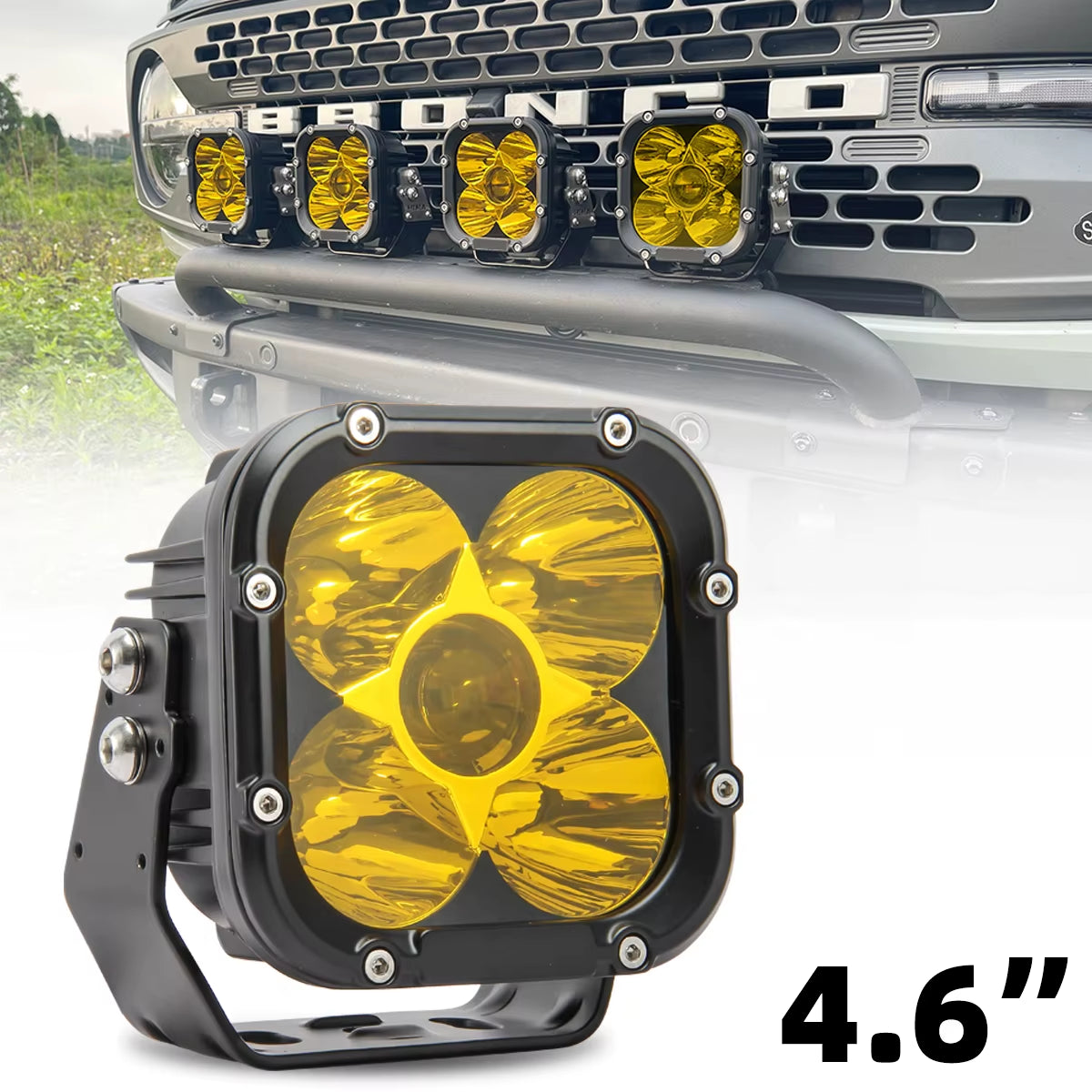 Frontline Lights Lucky 4.6inch Universal IP67 Waterproof Auxiliary LED Driving Light 4WD 4x4 Offroad Car Bike 