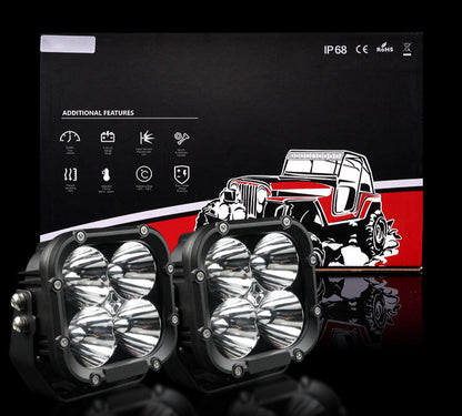 Frontline Lights Viper 4Inch Universal IP67 Waterproof Auxiliary LED Driving Light 4WD 4x4 Offroad Car Bike