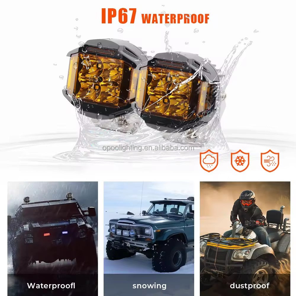 Frontline Lights Hawk 45W Universal IP67 Waterproof Auxiliary LED Driving Light 4WD 4x4 Offroad Car Bike