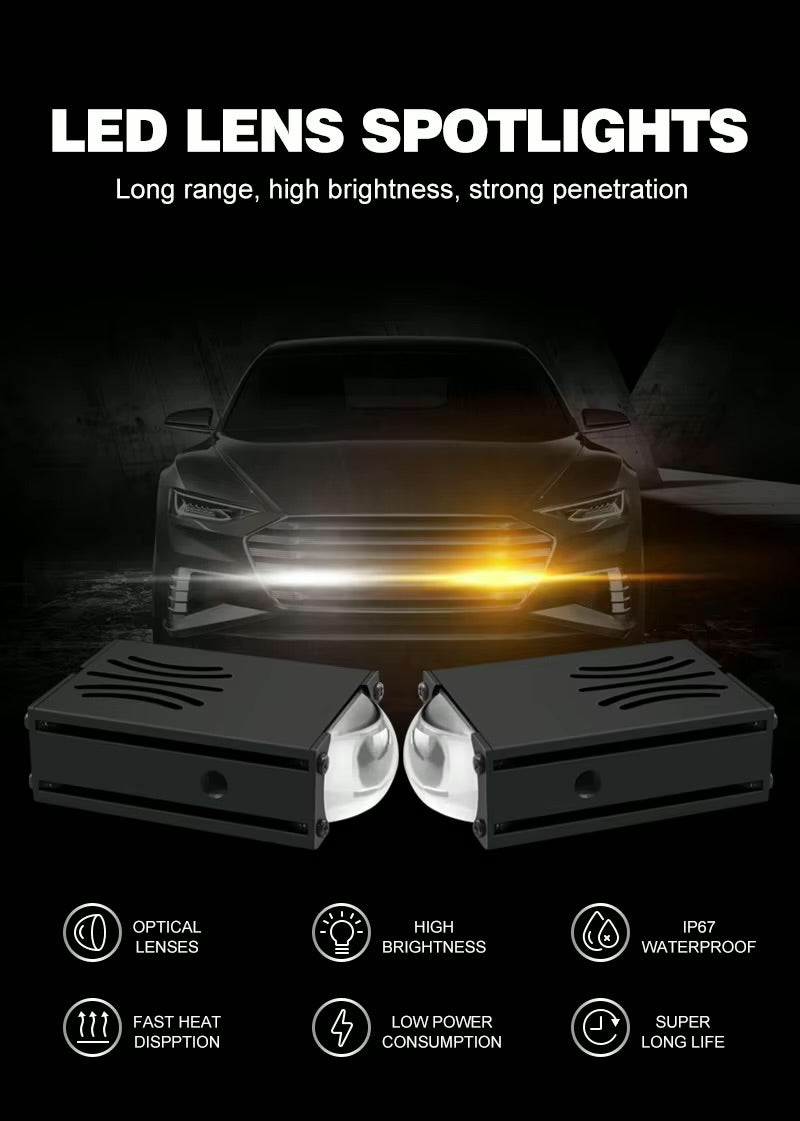 Frontline Lights Waymaker Universal IP67 Waterproof Auxiliary LED Driving Light 4WD 4x4 Offroad Car Bike