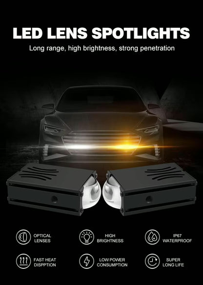 Frontline Lights Waymaker Universal IP67 Waterproof Auxiliary LED Driving Light 4WD 4x4 Offroad Car Bike