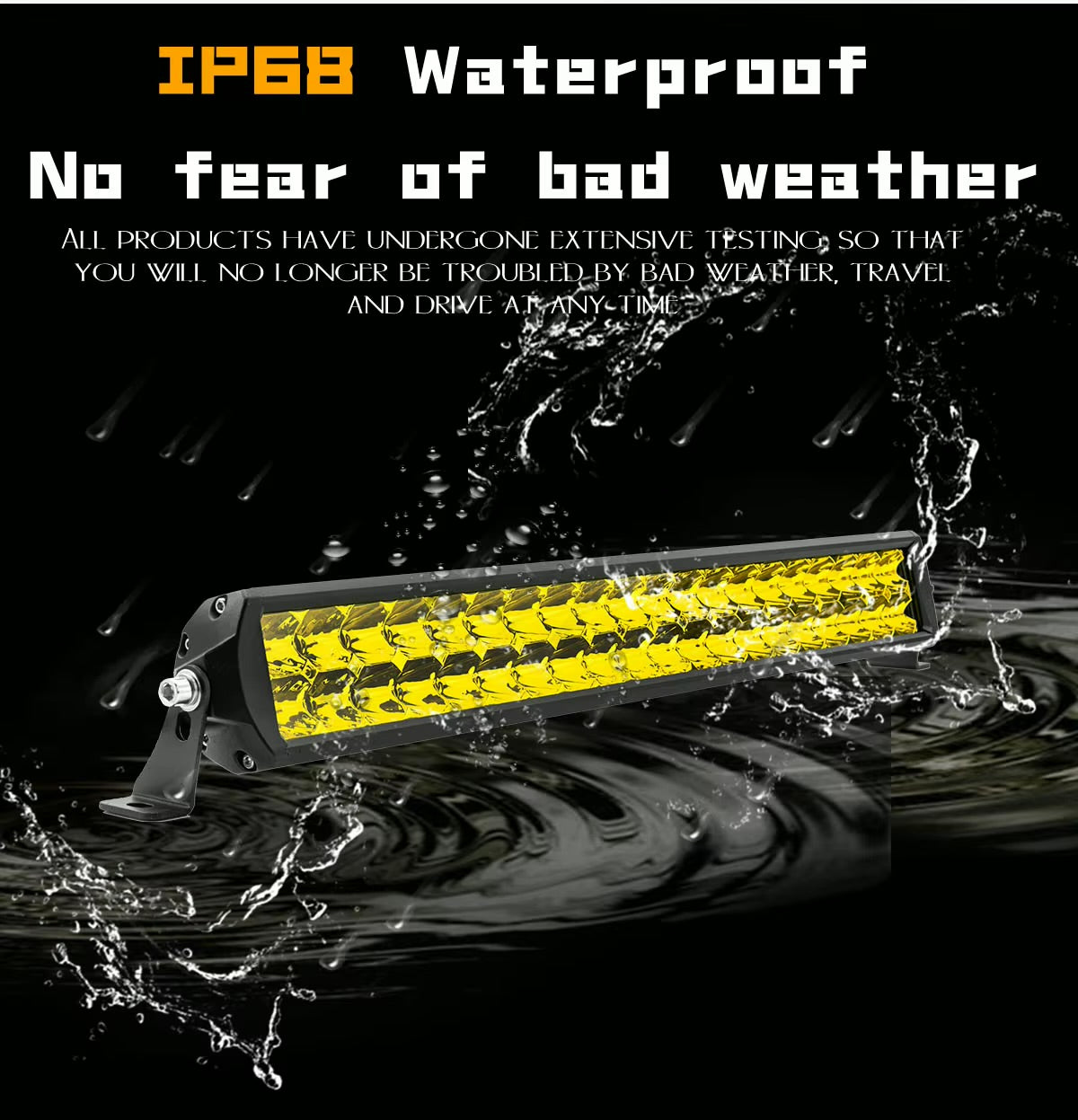 Frontline Lights Crow Universal IP67 Waterproof Auxiliary LED Light Bar 4WD 4x4 Offroad Car Bike