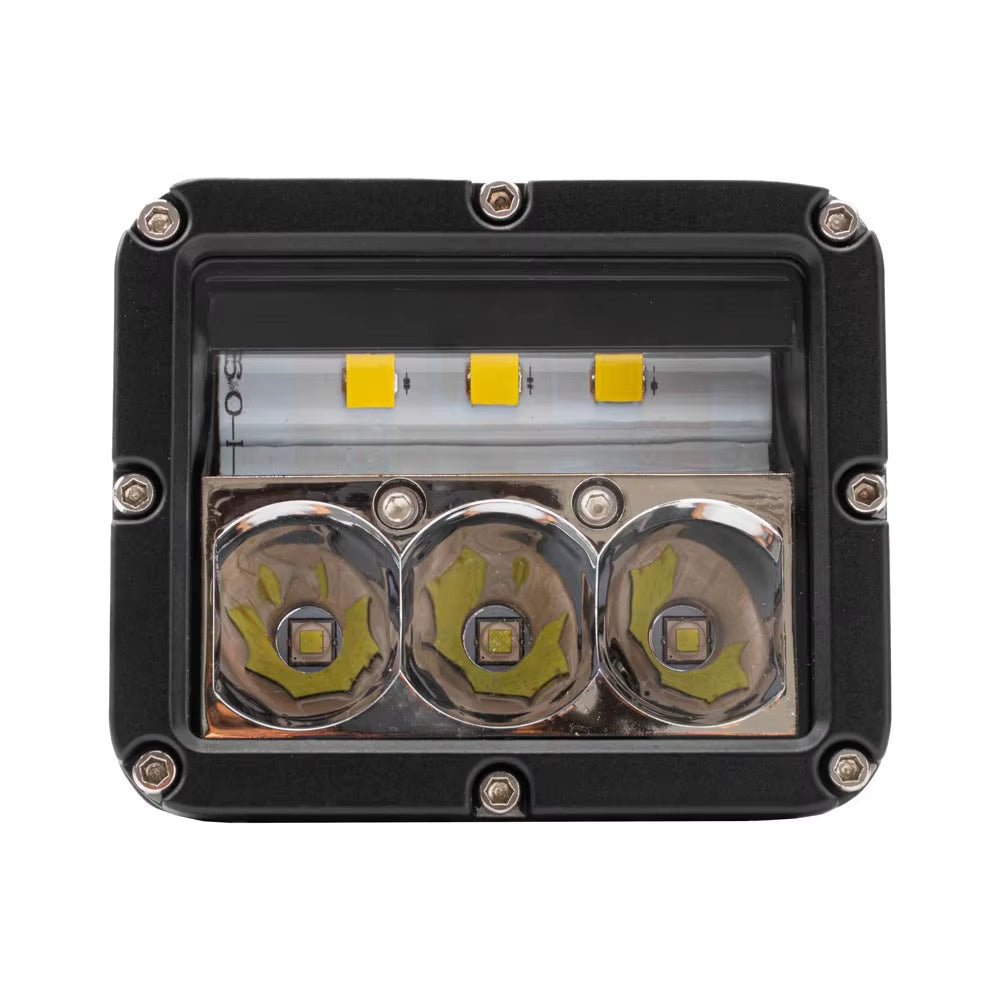 Double Light Yellow and White High and Low Beam Led Work Light 50W 3.5 Inch Off-Road Truck Utv Atv Led Driving Lamp