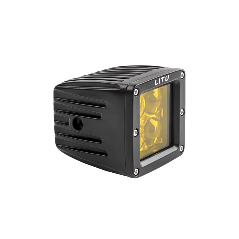 Square LED Spot Lights 40W Bi-Led Truck Vehicle Bumper Headlights Two-Color Off-Road 4X4 Auxiliary Pod Working Lights