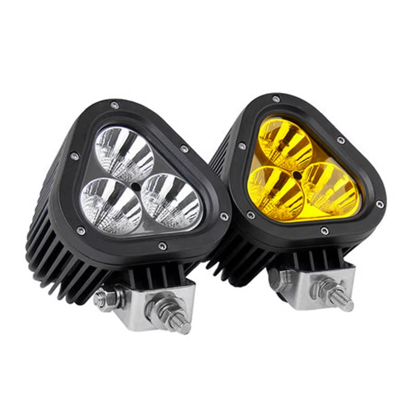 Mini 4 Inch LED Driving Pods Lights Triangle 30W Car Front LED Light for Vehicle SUV ATV Truck Tractor Forklift