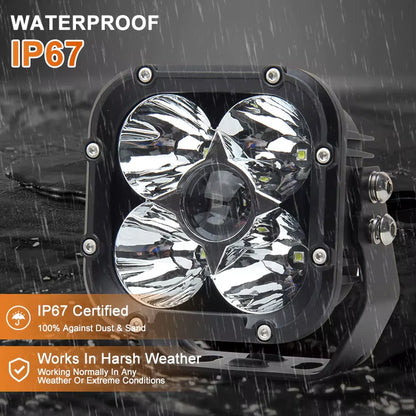 Frontline Lights Lucky 4.6inch Universal IP67 Waterproof Auxiliary LED Driving Light 4WD 4x4 Offroad Car Bike 