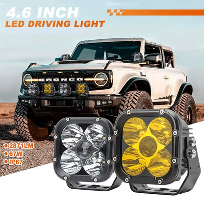 Frontline Lights Lucky 4.6inch Universal IP67 Waterproof Auxiliary LED Driving Light 4WD 4x4 Offroad Car Bike 