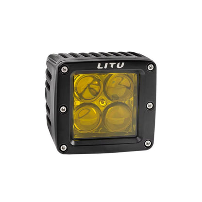 Square LED Spot Lights 40W Bi-Led Truck Vehicle Bumper Headlights Two-Color Off-Road 4X4 Auxiliary Pod Working Lights